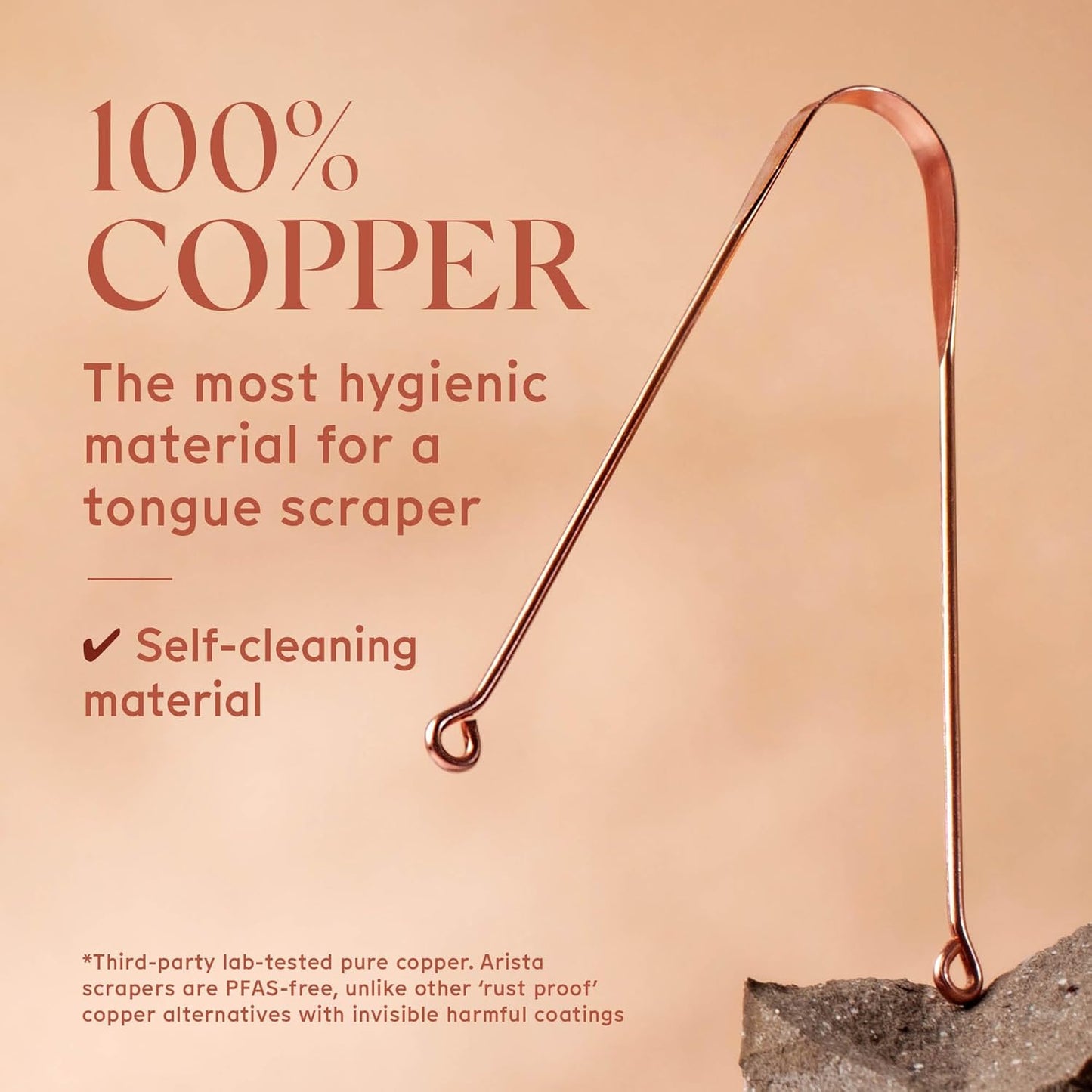 Copper Tongue Scraper (2-Pack) for Adults & Kids: Improves Bad Breath & Oral Hygiene. Includes Travel Pouches. Pure Copper.