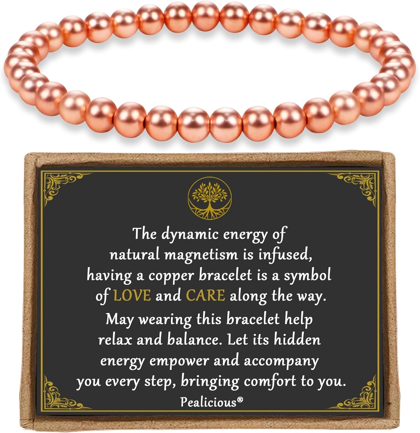 Copper Magnetic Bracelet for Him & Her: 3500 Gauss, Ideal for Boss's Day & Anniversaries - Unisex Copper Jewelry Gift for Parents & Birthdays