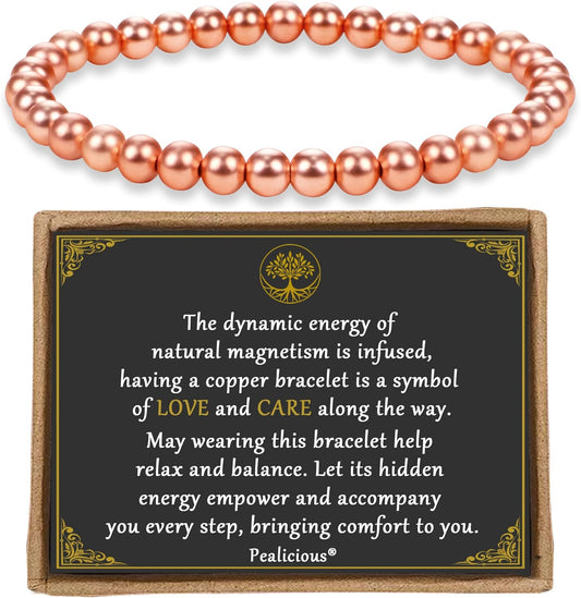 Copper Magnetic Bracelet for Him & Her: 3500 Gauss, Ideal for Boss's Day & Anniversaries - Unisex Copper Jewelry Gift for Parents & Birthdays