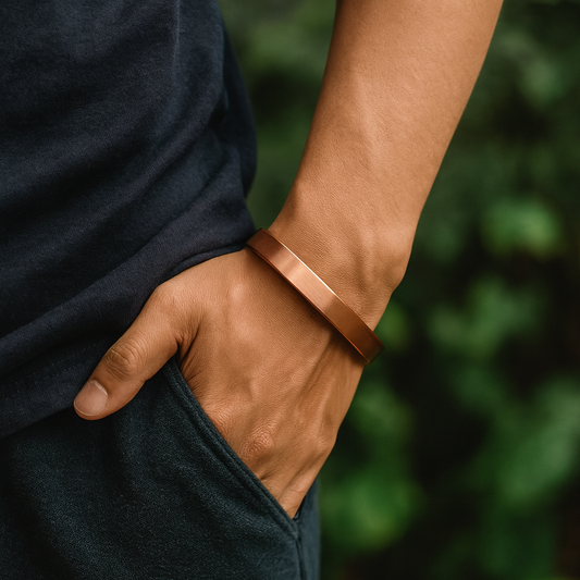 Adjustable Pure Copper Magnetic Bracelet (99.9% Copper,  Men and Women Magnet Healing Bangle