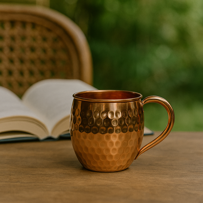 Moscow Mule Copper Mugs – 100% Pure Copper, Handcrafted, Food Safe Drinkware, Premium Bar Gift, Housewarming Gift Set